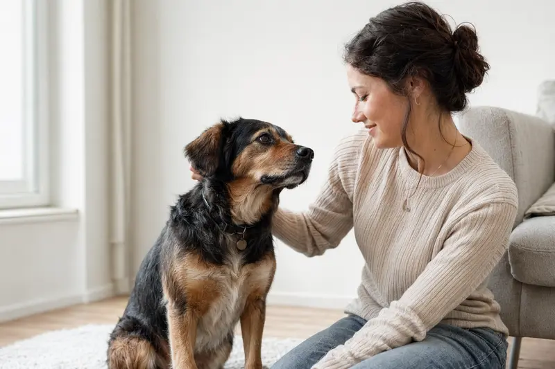 Ein aufmerksamer Armant Hund vor hellem Hintergrund, charakteristisch für seine Rasse.