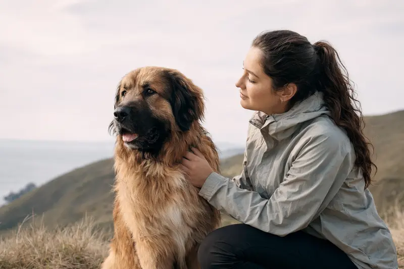 Ein Bakharwal Mastiff Hund steht aufmerksam vor neutralem Hintergrund und präsentiert seine typische Körperform.